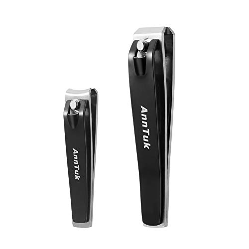 Product Cover Nail Clippers Set, Fingernail Clipper and Toenail Clipper with Elegant Gift Box, Black
