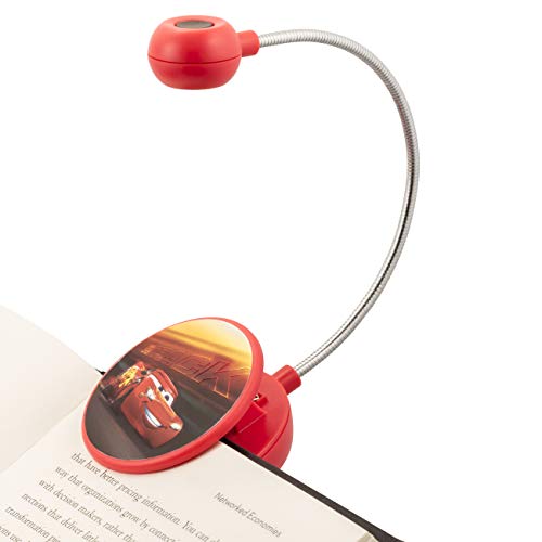 Product Cover WITHit Disney Clip On Book Light - Lightning McQueen - LED Reading Light with Clip for Books/eBooks, Dimmable, Reduced Glare, Portable & Lightweight Bookmark Light for Kids, Batteries Included