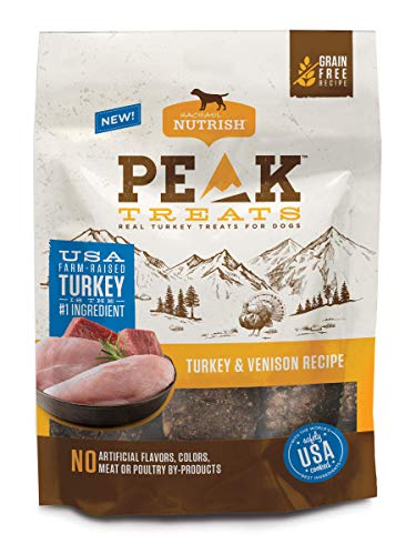 Product Cover Rachael Ray Nutrish PEAK Grain Free Dog Treats, Turkey and Venison Recipe, 12 oz. Bag