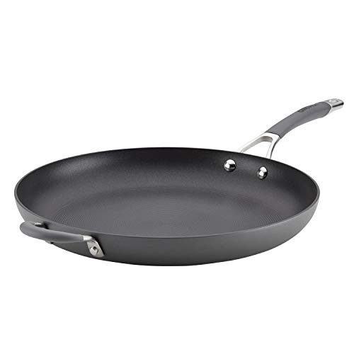 Product Cover Circulon 83906 Radiance Hard Anodized Nonstick Frying Pan / Fry Pan / Hard Anodized Skillet with Helper Handle - 14 Inch, Gray