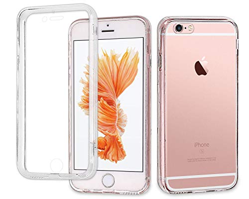 Product Cover Casetego Compatible iPhone 6S/6 Case,360 Full Body Two Piece Slim Crystal Transparent Case with Built-in Screen Protector for Apple iPhone 6S/6,Clear