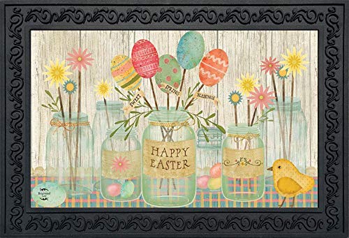 Product Cover Briarwood Lane Spring Egg Bouquet Easter Doormat Primitive Chick Indoor Outdoor 18