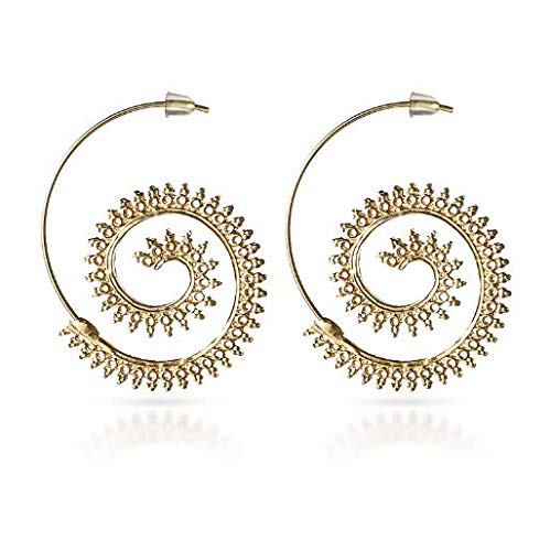 Product Cover Spiral Alloy Water Drop Shape Party Hoop Earrings Fashion Lady Eardrop Jewelry - SoundsBeauty
