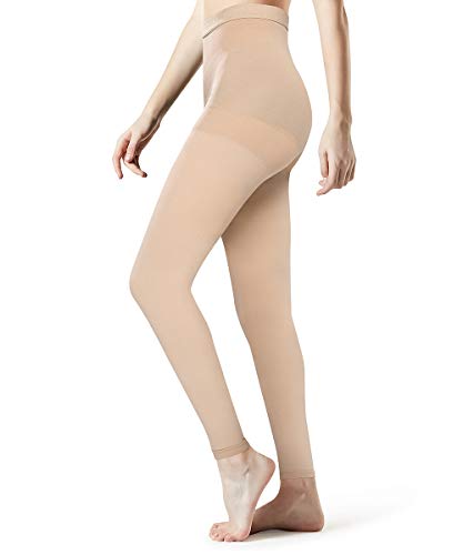 Product Cover SKYFOXE Medical Grade Compression Pantyhose Women Men-Opaque Footless Compression Stockings Pantyhose Support Patyhose Firm Graduated Support 20-30mmHg Helps Relieve Symptoms of Mild Varicose Veins