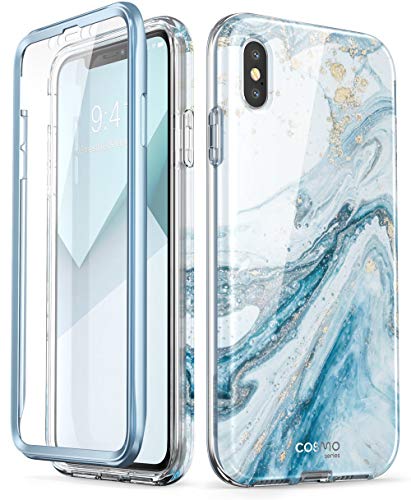 Product Cover i-Blason Cosmo Full-Body Case for iPhone Xs/ iPhone X Case 2018 Release, Blue, 5.8