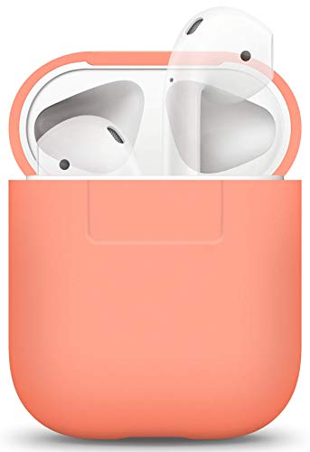 Product Cover elago Silicone Case Designed for Apple AirPods Case Cover for AirPods 1 & 2 - Extra Protection, Front LED Not Visible, Supports Wireless Charging (Peach)