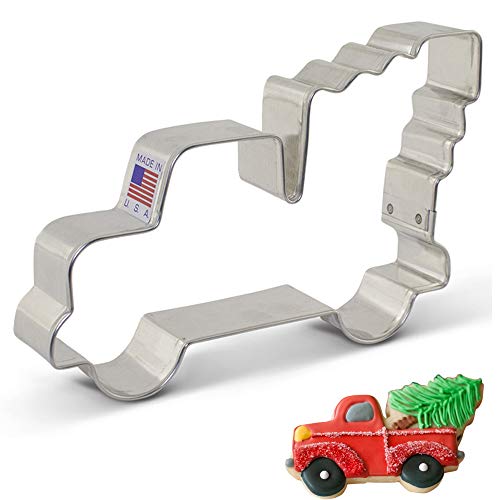 Product Cover Ann Clark Cookie Cutters Extra Large Vintage Pickup Truck with Christmas Tree Cookie Cutter, 5