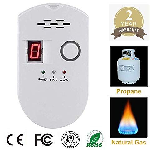 Product Cover Propane/Natural Digital Gas Detector, Home Gas Alarm, Gas Leak Detector,High Sensitivity LPG LNG Coal Natural Gas Leak Detection, Alarm Monitor Sensor Home/Kitchen