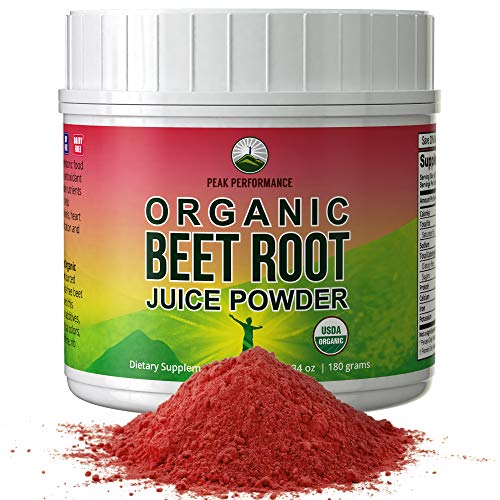 Product Cover Organic Beet Root Powder - Highest Quality Super Food Beets Juice Powder. 100% Pure Organic Nitric Oxide Boosting Beetroot Supplement. Keto, Paleo, Vegan Organic Reds Superfood Rich in Polyphenols