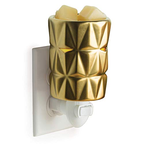 Product Cover CANDLE WARMERS ETC Pluggable Fragrance Warmer- Decorative Plug-in for Warming Scented Candle Wax Melts and Tarts or Essential Oils, Gold Facets