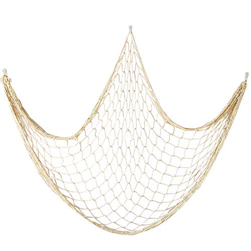Product Cover Cotton Fishing Net Decorative 79 Inch Beach Themed Decor Home Bedroom Party Wall Decoration Fish Netting Decorative