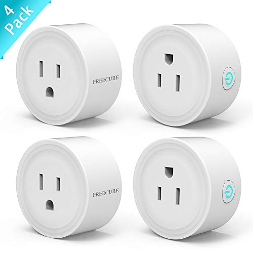 Product Cover Alexa Smart Plug, Smart Wifi Outlet Work with Alexa, Google Home and IFTTT, FREECUBE Mini Socket with Timer Function, Smart Life APP Remote Control, No Hub Required, ETL Certified, 2.4GHz 10A, 4 Pack