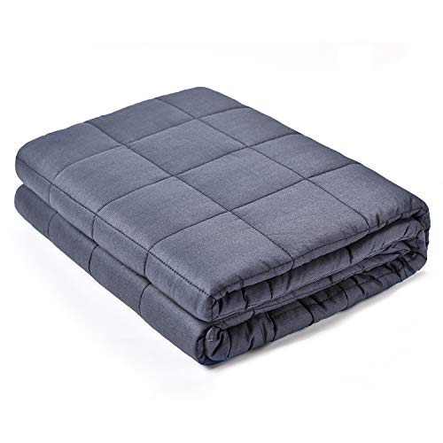 Product Cover RENPHO Weighted Blanket, Heavy Blanket Cool Blanket for Kids Between 40-70 lbs, 100% Cotton with Premium Glass Beads (36 inches x 48 inches, 5 lbs) - Grey