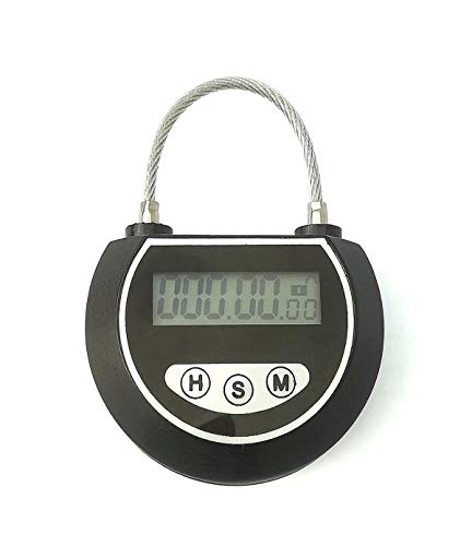Product Cover Electronic Timer Timed Locks Multi-Function Travel Lock Without Charging Use 3 Years (Black)