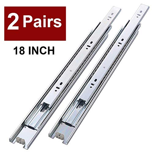 Product Cover 2 Pair of 18 Inch Full Extension Side Mount Ball Bearing Sliding Drawer Slides, Available in 10