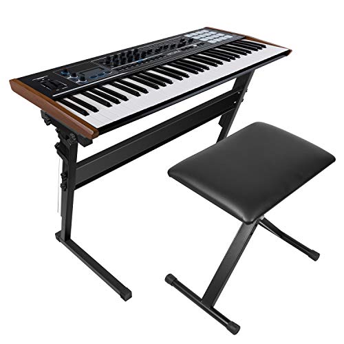 Product Cover Kuyal On Stage Z-Shape Adjustable  keyboards Stand with Piano Benches-Black(Z-Shape)