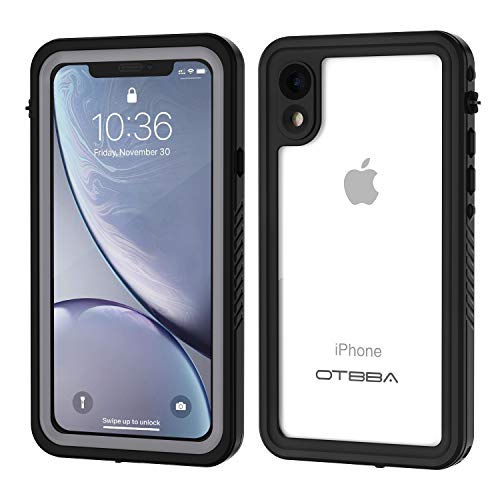 Product Cover OTBBA iPhone XR Waterproof Case, IP68 Certified Full Body Sealed Waterproof Shockproof Snowproof Dirtproof Underwater Protective Case Compatible for XR (Clear)