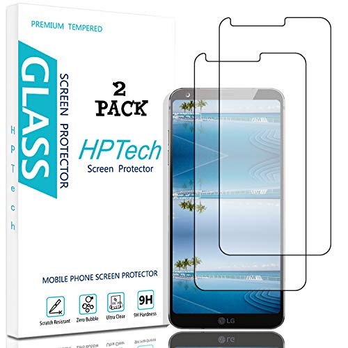 Product Cover HPTech LG G6 Screen Protector - (2-Pack) [Japan Tempered Glass] for LG G6 Anti-Fingerprint, Easy to Install, Bubble Free with Lifetime Replacement Warranty