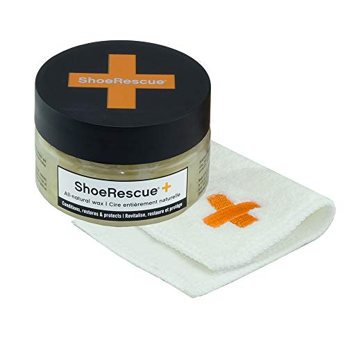Product Cover ShoeRescue All-Natural Leather Wax Kit with Cloth to Condition, Restore, Protect Leather Shoes, Boots, Bags - 3.53oz