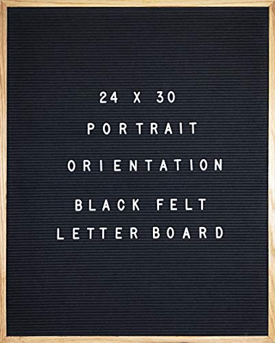 Product Cover Black Felt Letter Board 24 X 30 Portrait Orientation with 692-Piece Set of 1