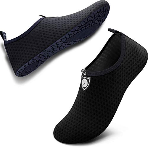 Product Cover SIMARI Womens and Mens Water Shoes Quick-Dry Barefoot for Beach Swim Surf Yoga SWS001 Circular Black 7-8