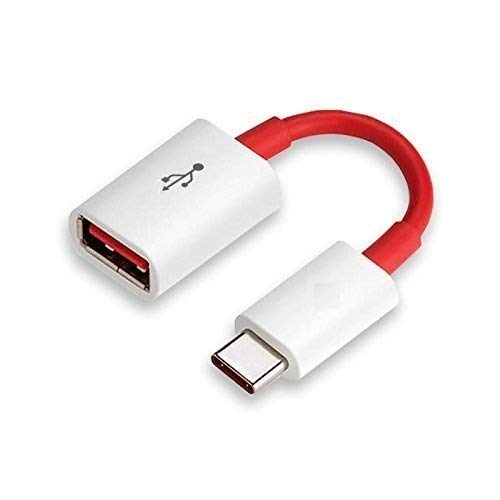 Product Cover FASHIONISTA USB 3.0 to Type-C OTG Cable Male-Female Adapter Compatible with All C Type Supported Mobile Smartphone and Other Devices (White & Red)