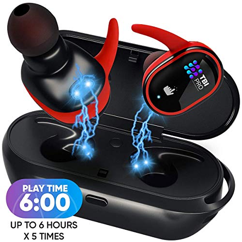Product Cover [Upgraded 2020] Premium True Wireless Earbuds - 30 Hours Total with Strong Bluetooth 5.0, IPX8 Waterproof TWS Stereo Headphones in-Ear Built-in Mic Headset Sound with Deep Bass for Sport, Gym, Running