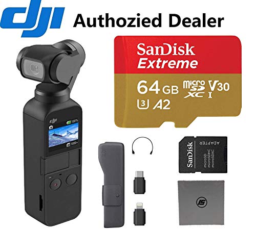 Product Cover DJI OSMO Pocket - 4K/60FPS Handheld 3-Axis Action Camera with 64 GB Extreme microSD Card