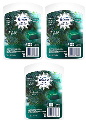 Product Cover Febreze Wax Melts Air Freshener - Holiday Collection 2018 - Fresh-Cut Pine - Net Wt. 2.75 OZ (78 g) Per Package - Pack of 3 Packages (Packaging Varies)