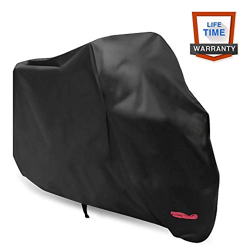 Product Cover Motorcycle Cover,WDLHQC 210D Waterproof Motorcycle Cover All Weather Outdoor Protection,Oxford Durable & Tear Proof,Precision Fit for 105 inch Motors