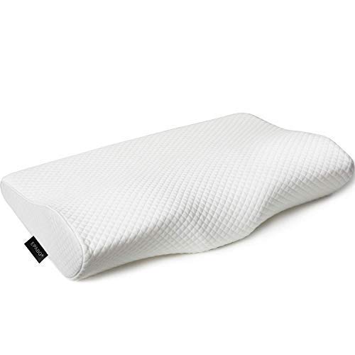 Product Cover EPABO Contour Memory Foam Pillow Orthopedic Sleeping Pillows, Ergonomic Cervical Pillow for Neck Pain - for Side Sleepers, Back and Stomach Sleepers, Free Pillowcase Included (Firm & Standard Size)