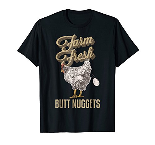 Product Cover Farm Fresh Butt Nuggets Funny Chicken T Shirts Chicken Gifts