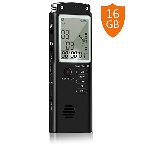 Product Cover LNBEI 16GB Digital Voice Recorder Voice Activated Recorder Playback - Upgraded Sound Audio Recorder Dictaphone Line in Lectures,Meetings,Conversation,Interviews,1536kbps