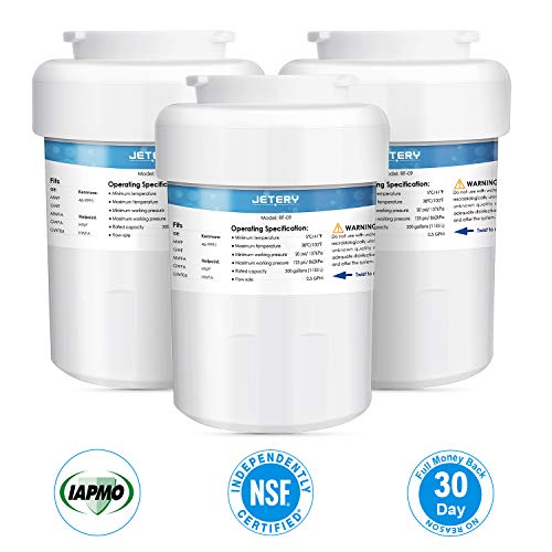 Product Cover JETERY NSF/ANSI-42 Certified GE MWF Refrigerator Water Filter Replacement, Smartwater Fridge Cartridge Compatible for GE MWFA, MWFP, GWF, GWFA, GWF06, 46-9991, Pack of 3