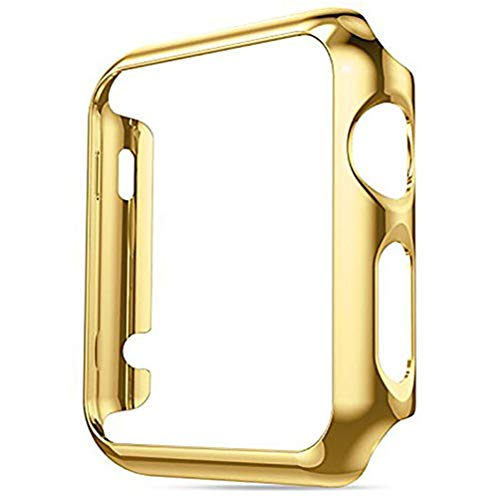 Product Cover Series 4 44mm Case for Apple Watch Screen Protector, iWatch Premium Plating Protective Ultra-Thin PC Plated Bumper Anti-Scratch Full Cover for Apple Watch Series 4 44mm (Gold)