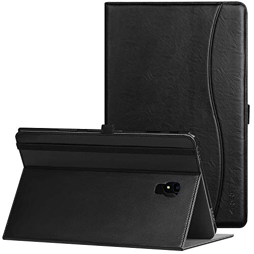 Product Cover Ztotop Case for Samsung Galaxy Tab A 10.5 Inch 2018(SM-T590/T595/T597), Leather Folding Stand Cover with Auto Wake/Sleep, Pencil Holder and Multiple Viewing Angles,Black