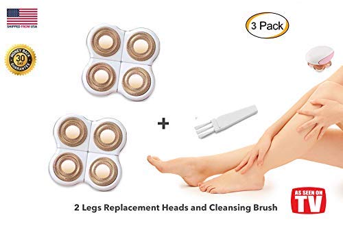 Product Cover Legs Hair Removal Replacement Heads for Women's Painless Trimmer Razor Shaver for Smooth Finishing and Perfect Touch, As Seen On TV, Count 2
