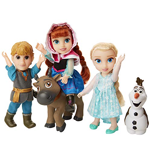 Product Cover Disney Frozen Deluxe Petite Doll Gift Set - Includes Anna, Elsa, Kristoff, Sven and Olaf! Dolls are approximately 6 inches tall - Perfect for any Frozen fan!