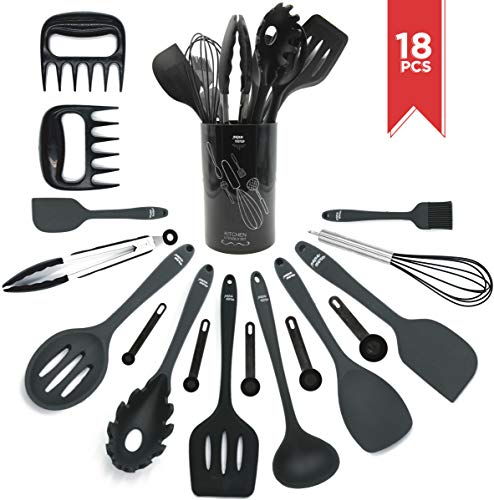 Product Cover Kitchen Utensil Set with Holder - Silicone Kitchen Utensils - Cooking Utensils - Utensil Set - Silicone Cooking Utensils - Cooking Utensils Set - Silicone Kitchen Utensils - Spatula Set -18pcs
