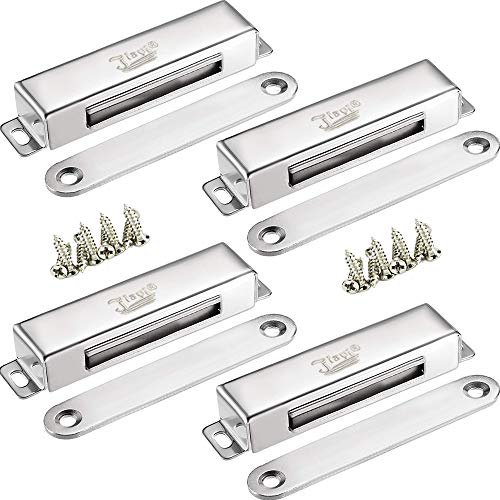 Product Cover Cabinet Magnets Jiayi 4 Pack Cabinet Door Magnet 60 Lbs Stainless Steel Cabinet Magnetic Catch Heavy Duty RV Magnetic Cabinet Latches and Catches for Kitchen Cupboard Magnet Door Catch Drawer Closure