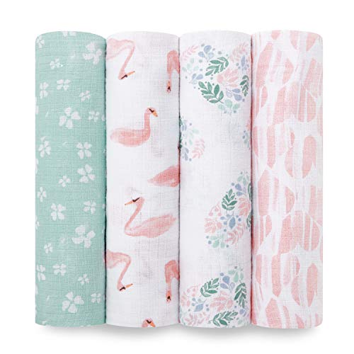 Product Cover Aden by Aden + Anais Swaddle Blanket | Muslin Blankets for Girls & Boys | Baby Receiving Swaddles | Ideal Newborn Gifts, Unisex Infant Shower Items, Toddler Gift, Wearable Swaddling Set, Briar Rose