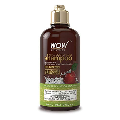 Product Cover Wow Apple Cider Vinegar Shampoo - Reduce Dandruff, Frizz, Flakes, Less Oily Clog - Antimicrobial For Dry And Oily Hair Care - Nourish Hair And Scalp To Boost Gloss, Shine, Soft Glow - 500 Ml