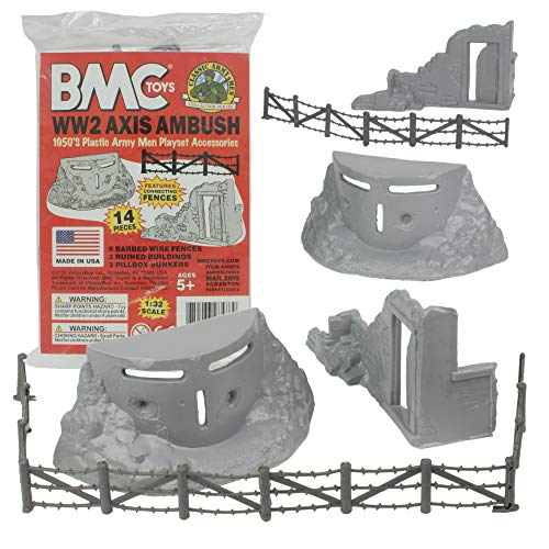 Product Cover BMC Classic Marx Axis Ambush - 14pc Gray Plastic Army Men Playset Accessories