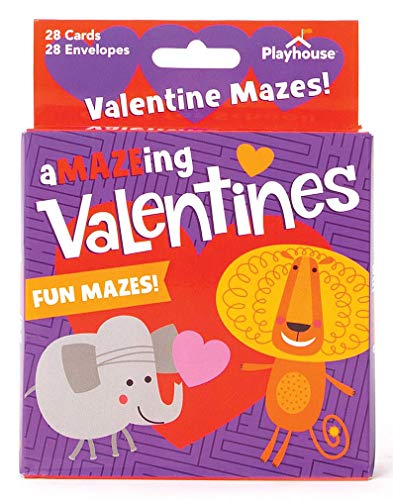 Product Cover Playhouse A-Maze-ing Animals Maze Game 28 Card Valentine Exchange Box for Kids