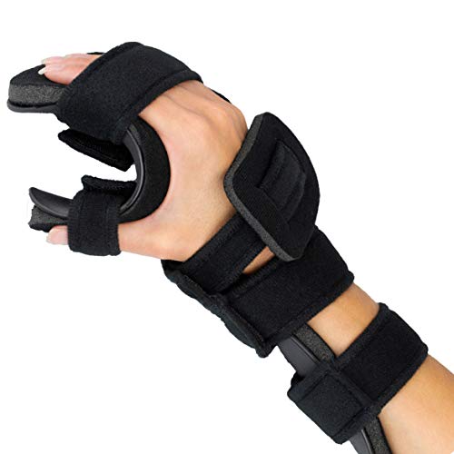 Product Cover Stroke Hand Splint- Soft Resting Hand Splint for Flexion Contractures, Comfortably Stretch and Rest Hands for Long Term Ease with Functional Hand Splint, an American Heritage Industries(Right, Medium)