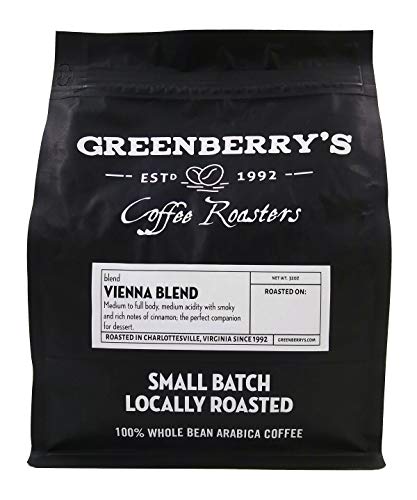 Product Cover Greenberry's Coffee Co. - Vienna Blend Whole Bean - Bold, Fresh, 100% Arabica, Medium Roast Beans, 2 lbs