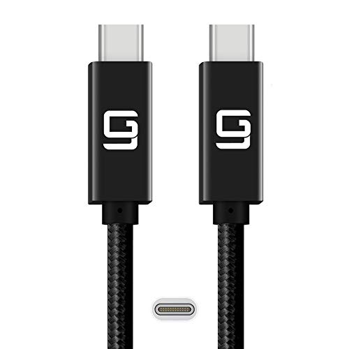 Product Cover GodSpin USB-C to USB-C Cable (20Gbps) SuperSpeed [Certified] USB Type-C to USB Type-C, 100W Power (USB 3.1 & 3.2 Compatible) Nylon Braided, Dual 4k or Single 5k @60hz Display (6.6ft/20Gbps)