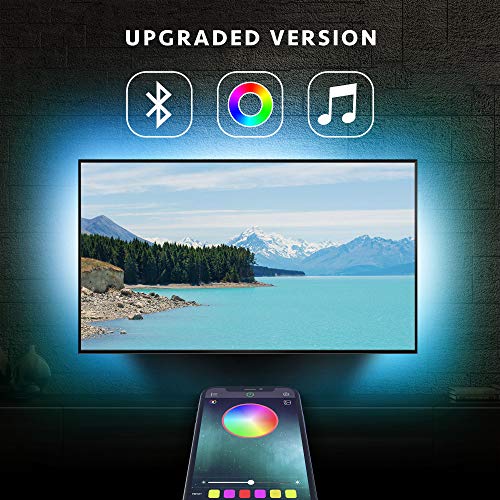Product Cover LED Strip Lights, Nexillumi 6.5ft USB TV led Backlight, APP Control Sync to Music, Bias Lighting, Flexible Color Changing RGB 5050 Waterproof LED Strips for 24