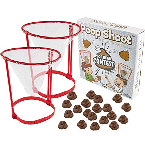 Product Cover Fairly Odd Novelties Poop Shoot! Head Hoop Contest!  The Hilarious White Elephant Gag Gift for Poop Emoji Enthusiasts Funny Crazy Unique Poop Game