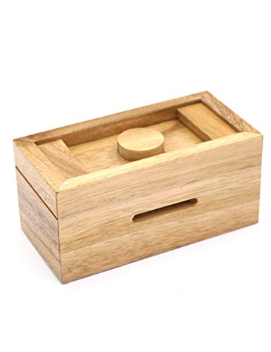 Product Cover A Gift Cash Box with Secret Compartments in Designs of Wood for Money Puzzle Gift Boxes to be a Surprise Money Wooden Box Holder and Challenging Puzzle Brain Teasers for Adults and Kids